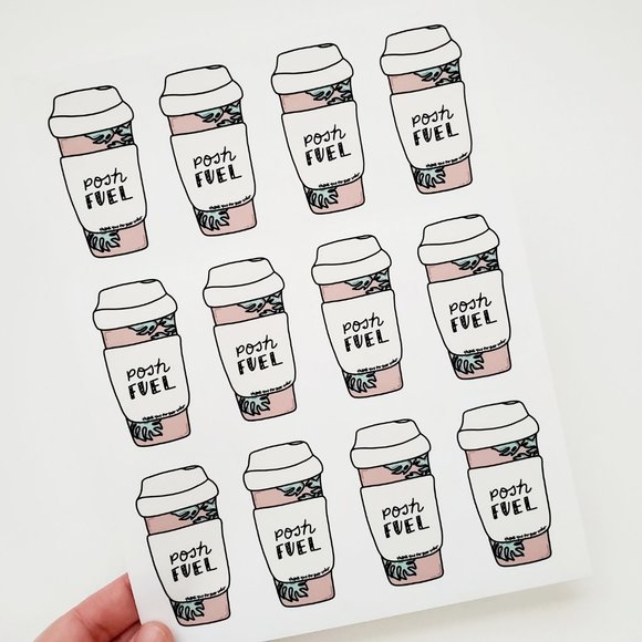 LB064  Posh Fuel Coffee Tea Sticker [Price Firm] - Picture 4 of 10